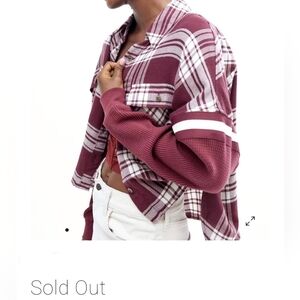 BDG Sporty Flannel Shit NWT